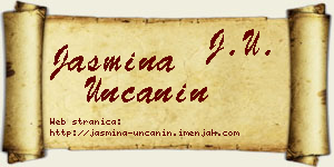 Jasmina Unčanin vizit kartica